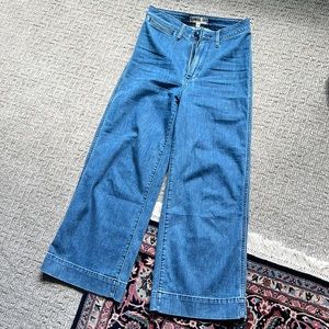 High rise wide leg jeans